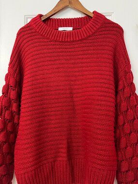 Elodie tomato red knitted pullover size L